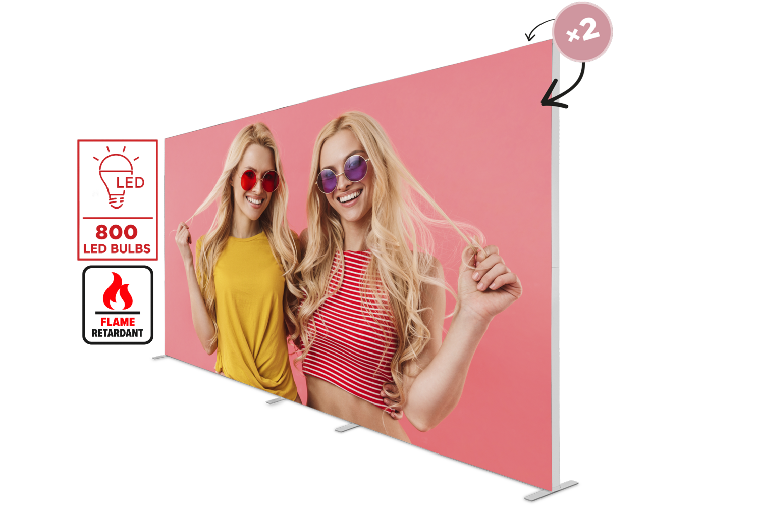Perete publicitar Backlight 500x250