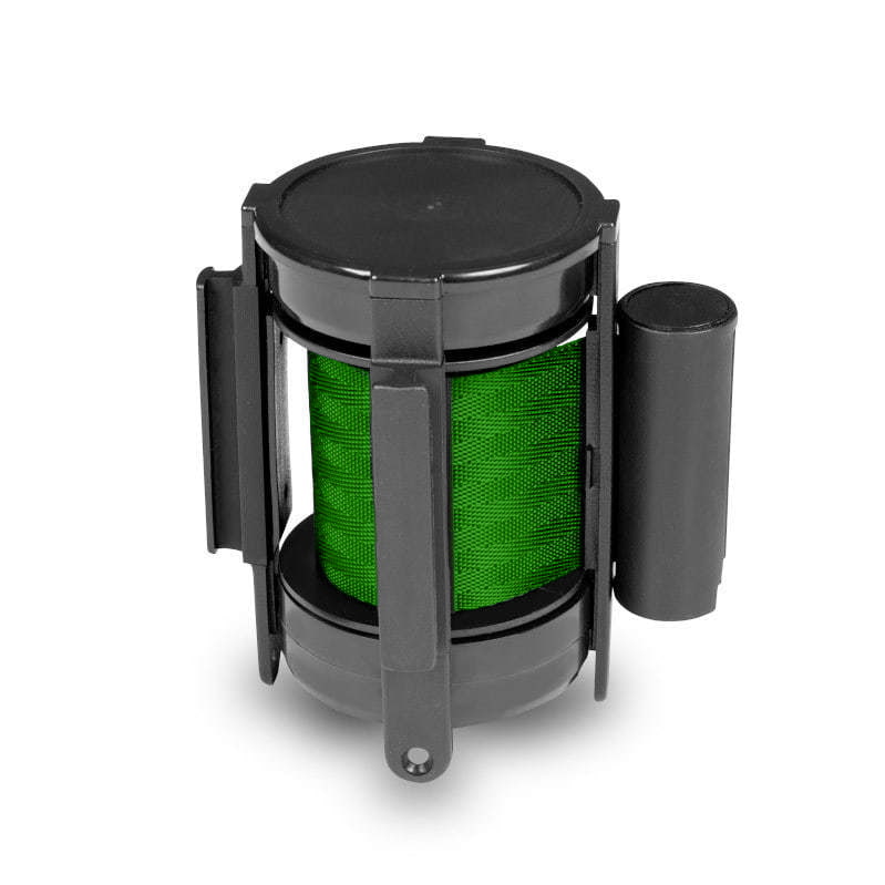 Cap casetă cu bandă retractabilă – bandă verde
