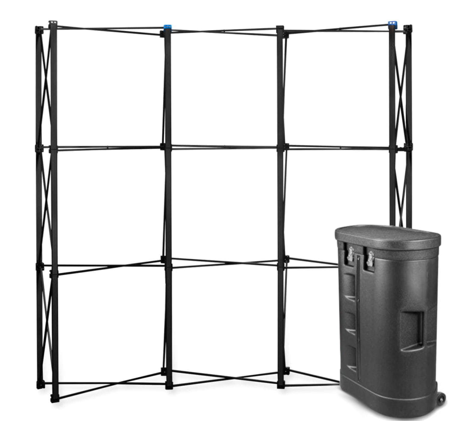 Perete Black Pro Magnetic Pop Up 3x3 curb într-o desk expozițional
