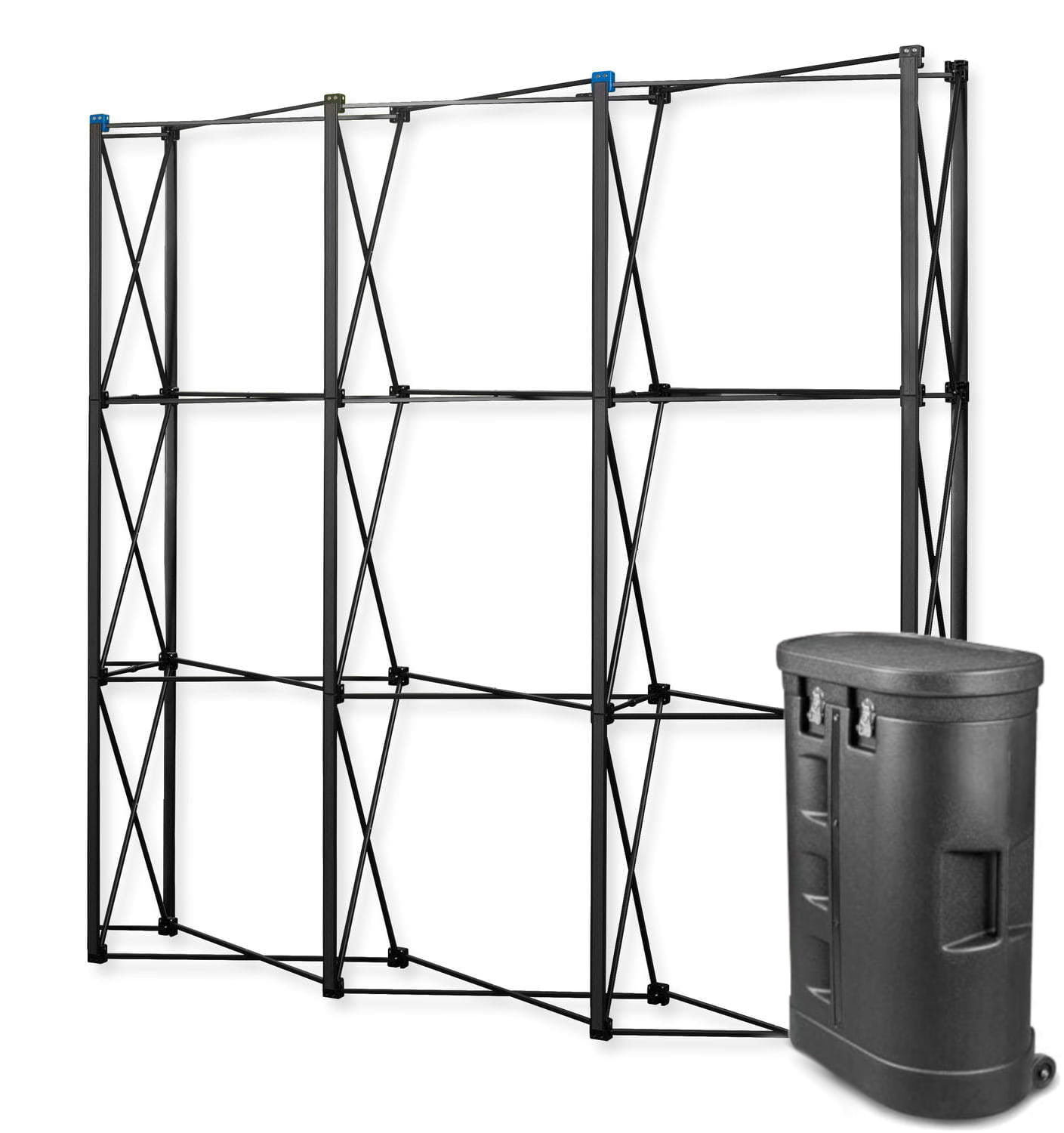 Perete Black Pro Magnetic Pop Up 3x3 drept într-o desk expozițional