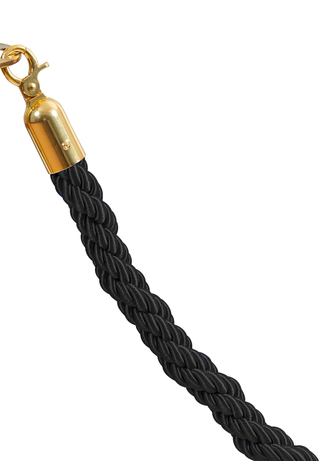 Cordon împletit negru – cârlig cromatauriu
