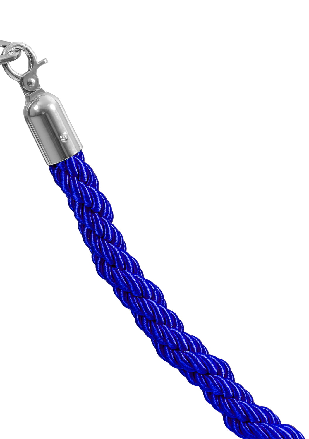 Cordon împletit albastru – cârlig cromat