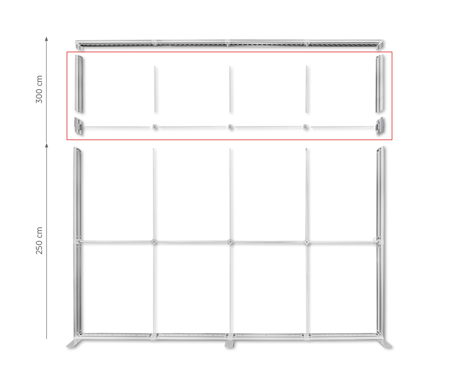 Kit de extensie a înălțimii pentru LUNIX™ 400x250 cm