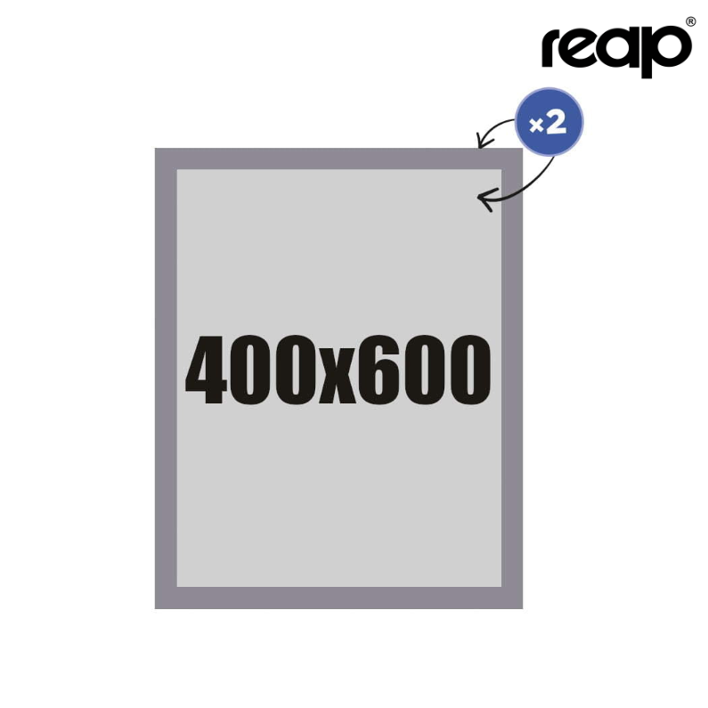 Ramă Magnetic rewers 400x600 mm - argintie